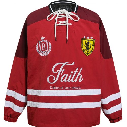 Men's Letter Lace Up Long Sleeve Top
