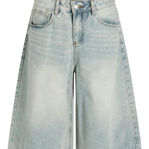 Men's Wash Wide Leg Denim Shorts